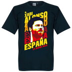 スペイン代表 シャビ・アロンソ Tシャツ SOCCER ポートレイト ネイビー