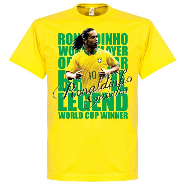 ブラジル代表 ロナウジーニョ Tシャツ SOCCER レジェンド サッカー/フットボール イエローのサムネイル