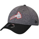 MLB アトランタ・ブレーブス キャップ 帽子 39THIRTY シャドウ テック カラー ポップ ニューエラ/New Era ヘザー グレー ブラック