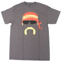WWE ハルク・ホーガン Tシャツ ハルカマニア フェイス WWE Authentic チャコール【OCSL】