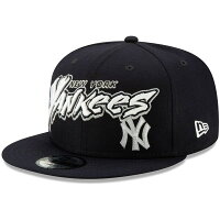 【取寄】MLB ニューヨーク・ヤンキース キャップ/帽子 レトロ グラフィティ 9FIFTY ニューエラ/New Era ネイビー - 
グラフィティ風のデザインが秀逸！MLBニューエラCAP！
