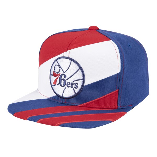 【取寄】NBA フィラデルフィア・76ers キャップ/帽子 ストライプス  ミッチェル＆ネス/Mitchell & Ness ロイヤル - 
オールドロゴが渋い！NBA× Mitchell & Nessストライプキャップ
