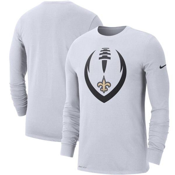 【取寄】NFL セインツ Tシャツ ファン ギア モダン アイコン パフォーマンス ロング スリーブ ナイキ/Nike ホワイト