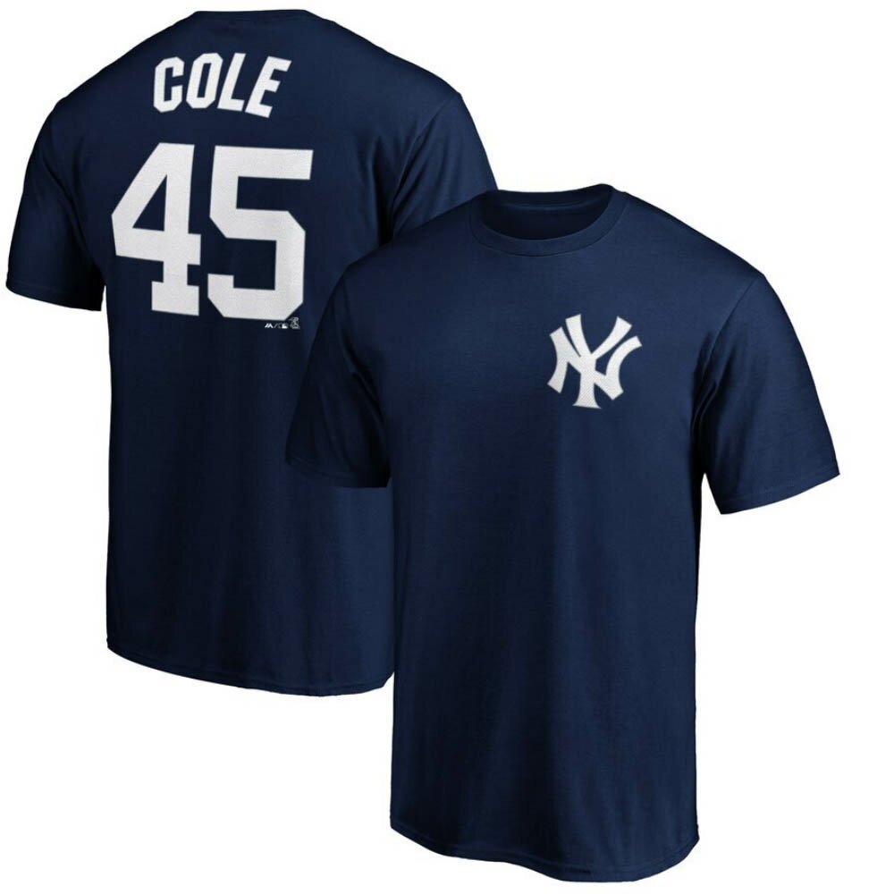 MLB ゲリット・コール ニューヨーク・ヤンキース Tシャツ プレーヤー マジェスティック/Majestic ネイビー