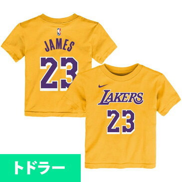 NBA レブロン・ジェームス ロサンゼルス・レイカーズ Tシャツ トドラー ネーム & ナンバー ナイキ/Nike ゴールド