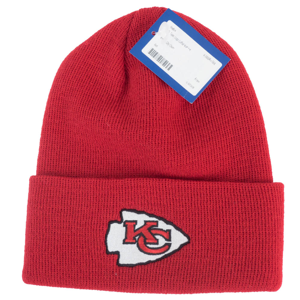 NFL チーフス ニットキャップ/ニット帽 Team Logo Cuffed Knit Hat リーボック/Reebok レッド