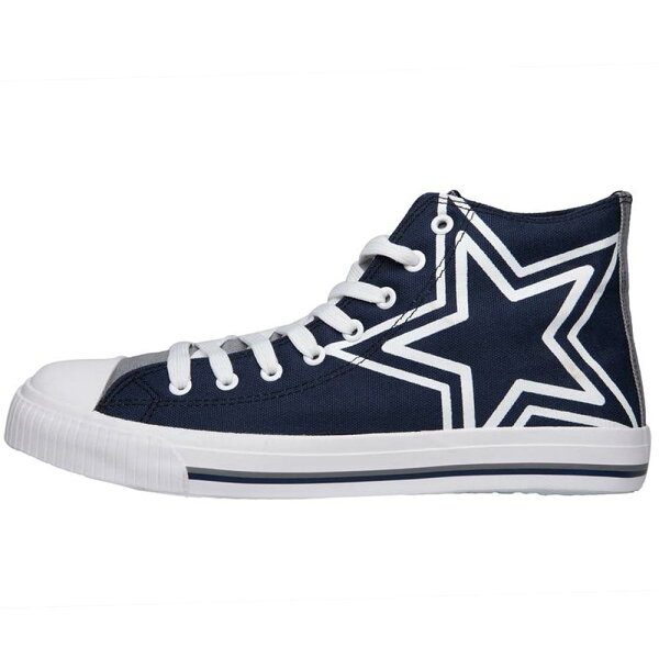 NFL カウボーイズ シューズ/スニーカー High Top Big Logo Canvas Shoes キャンバス Forever Collectibles ネイビー