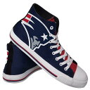 NFL ペイトリオッツ シューズ/スニーカー High Top Big Logo Canvas Shoes キャンバス Forever Collectibles ネイビー その1