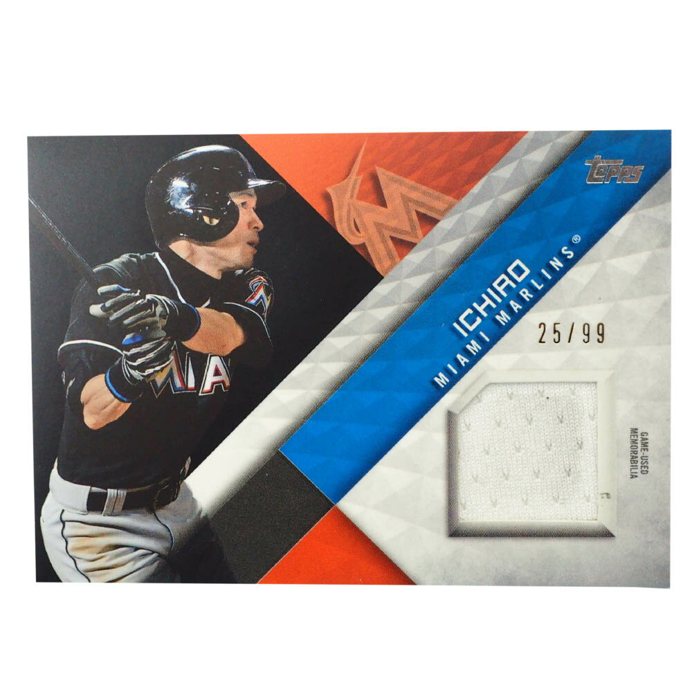 MLB イチロー マイアミ・マーリンズ トレーディングカード/スポーツカード 2018 ユーズド メモラビリア ジャージ ホワイト 25/99 Topps