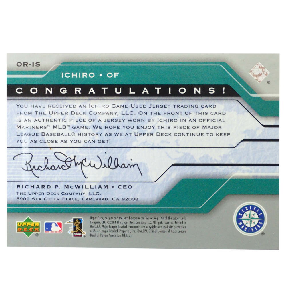 MLB �������� �����ȥ롦�ޥ�ʡ��� �ȥ졼�ǥ��󥰥�����/���ݡ��ĥ����� 2004 #OR-IS ������ ���㡼�� �ͥ��ӡ� Upper Deck