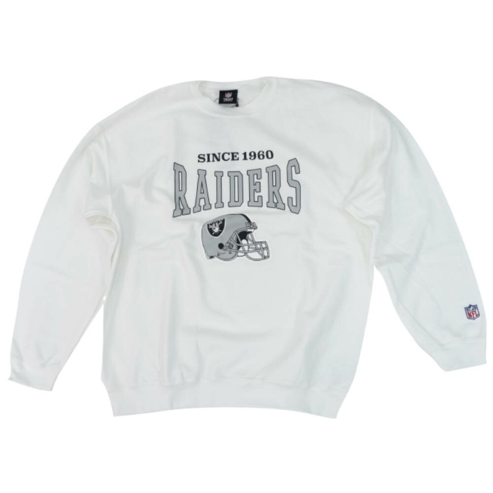 NFL レイダース スウェットシャツ/トレーナー Crewneck Sweat ホワイト - 
オーバサイズでストリートスタイルに！NFLスウェットが新入荷！
