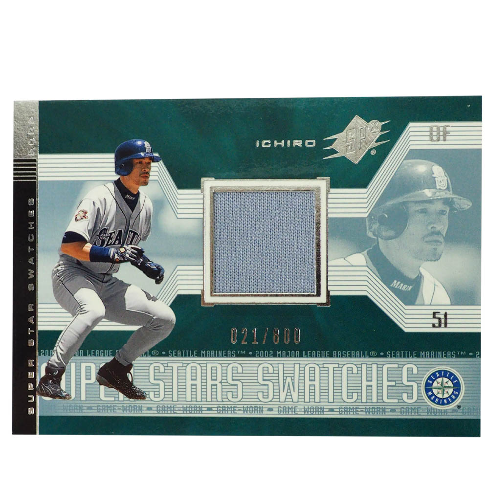 MLB イチロー シアトル・マリナーズ トレーディングカード/スポーツカード 2002 Ichiro #165 Game Jersey Grey 021/800 Upper Deck