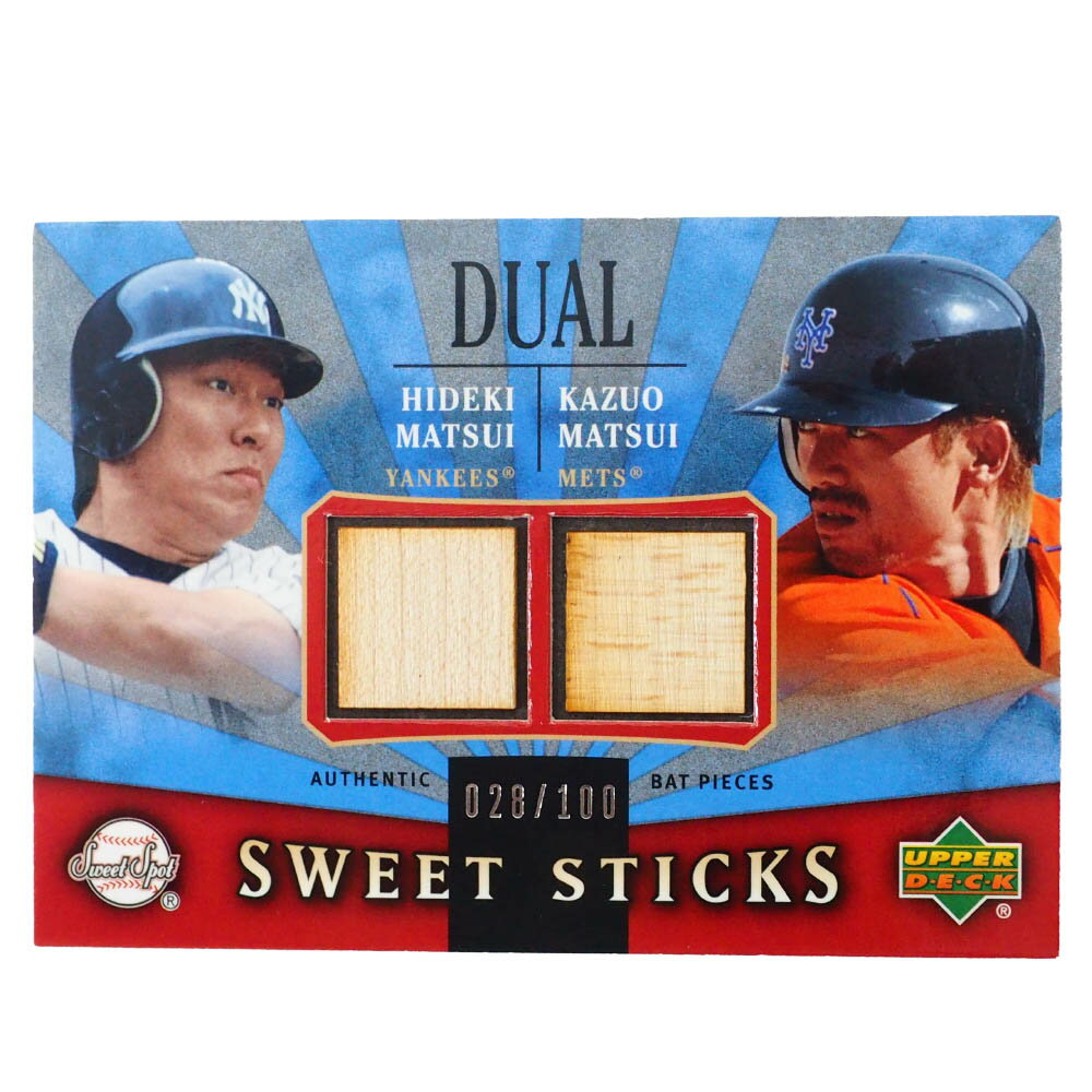 MLB トレーディングカード/スポーツカード Upper Deck 2004 Dual Matsui Bat Pieces 28/100 #SSD-MM Upper Deck