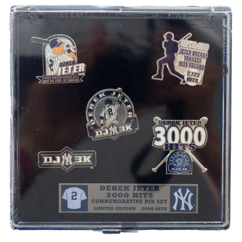 MLB デレク・ジーター ニューヨーク・ヤンキース Derek Jeter 3000 Hits Commemorative 5 Pin Set ピンズセット Aminco