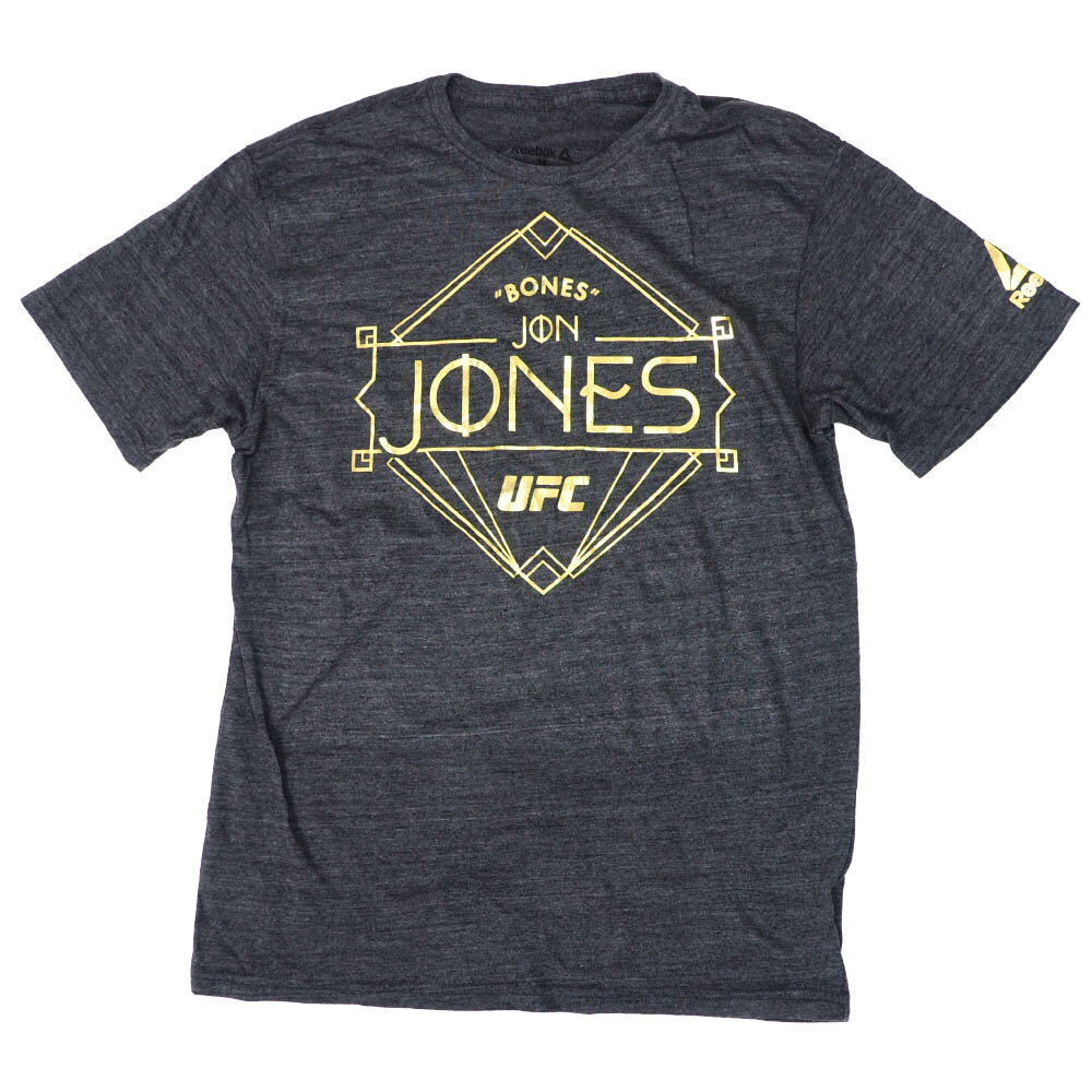 UFC ジョン ジョーンズ Tシャツ Diamond Marquee Tri-Blend T-Shirt リーボック/Reebok グレー【OCSL】