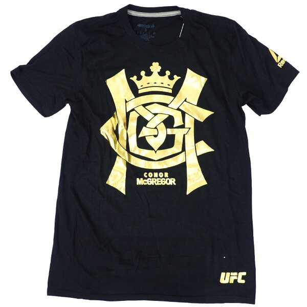 【ピックアップ】UFC コナー・マクレガー Tシャツ CMG Monogram Foil Performance T-Shirt リーボック/Reebok ブラック