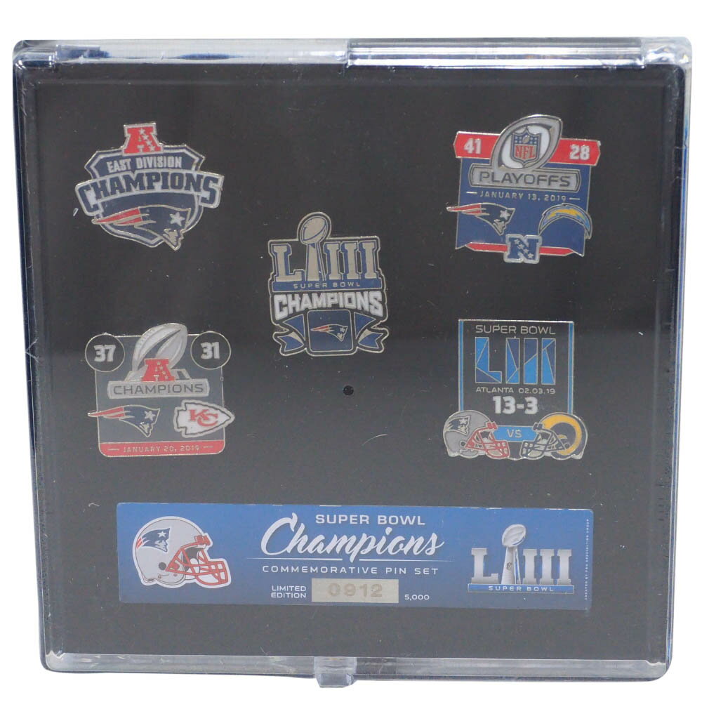 NFL ペイトリオッツ ピンバッチ 第53回スーパーボウル 優勝記念 Commemorative Pin Set PSG