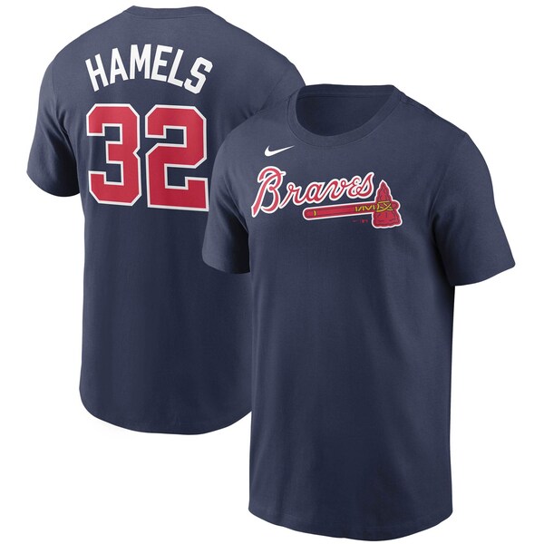 MLB コール・ハメルズ アトランタ・ブレーブス Tシャツ ネーム＆ナンバー ナイキ/Nike ネイビー
