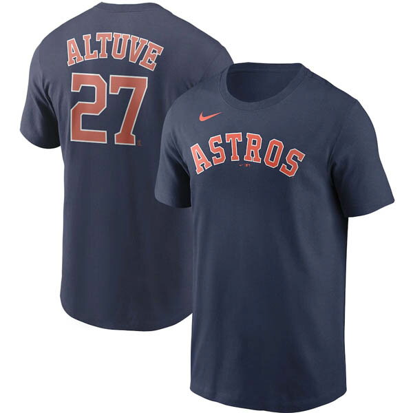 【ピックアップ】MLB ホセ・アルテューベ ヒューストン・アストロズ Tシャツ ネーム＆ナンバー ナイキ/Nike ネイビー