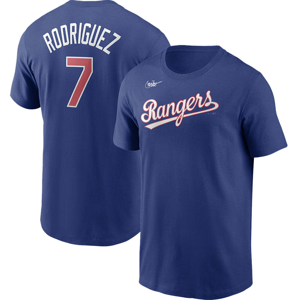 MLB イバン・ロドリゲス テキサス・レンジャーズ Tシャツ クーパーズタウン ネーム & ナンバー ナイキ/Nike ロイヤル