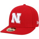 カレッジ キャップ NCAA ネブラスカ大学 コーンハスカーズ 帽子 ベーシック ロープロファイル 59FIFTY ニューエラ New Era スカーレット