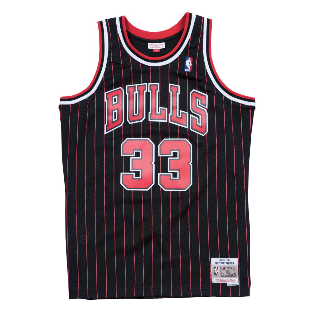 NBA スコッティ・ピッペン シカゴ・ブルズ ユニフォーム/ジャージ スウィングマン ミッチェル＆ネス/Mitchell & Ness ブラック【OCSL】2203MN特集