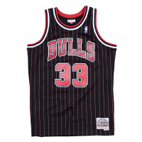 NBA スコッティ・ピッペン シカゴ・ブルズ ユニフォーム/ジャージ スウィングマン ミッチェル＆ネス/Mitchell & Ness ブラック - 
往年のNBAスター選手が当時着用したジャージを忠実に再現！ミッチェルアンドネス復刻ジャージ！
