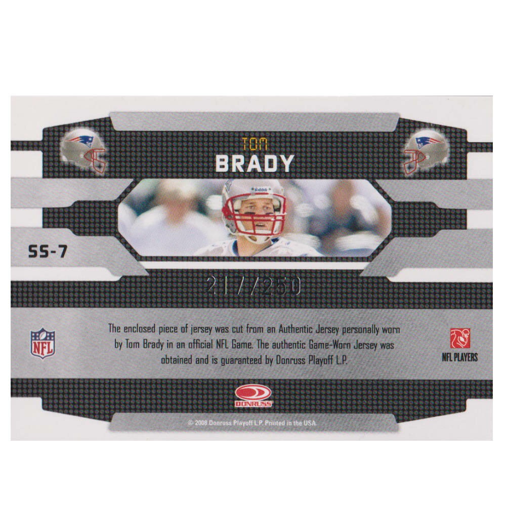 NFL �ȥࡦ�֥쥤�ǥ� �ڥ��ȥꥪ�å� �ȥ졼�ǥ��󥰥�����/���ݡ��ĥ����� 1��ʪ 2008 ���㡼�� ������ 217/250 Donruss