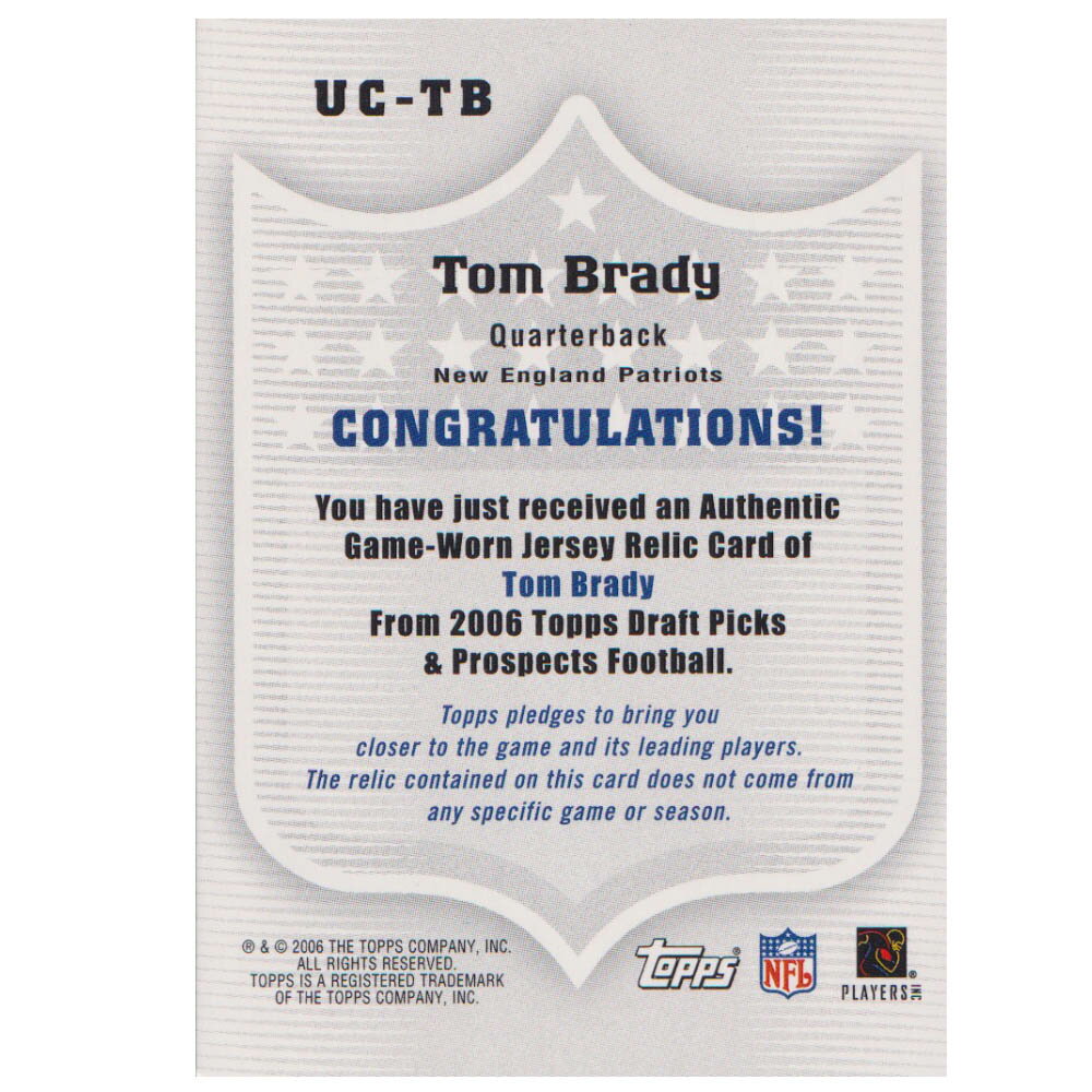 NFL �ȥࡦ�֥쥤�ǥ� �ڥ��ȥꥪ�å� �ȥ졼�ǥ��󥰥�����/���ݡ��ĥ����� 1��ʪ 2006 ���㡼�� ������ Topps