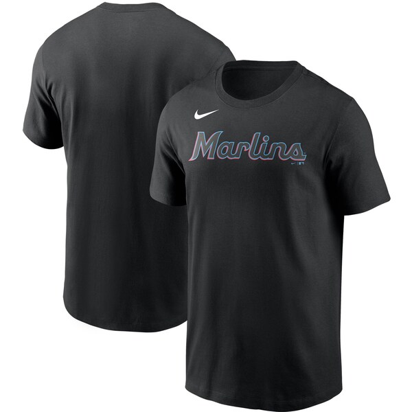 MLB マイアミ・マーリンズ Tシャツ チームワードマーク ナイキ/Nike ブラック