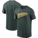 MLB オークランド・アスレチックス Tシャツ チームワードマーク ナイキ/Nike グリーン