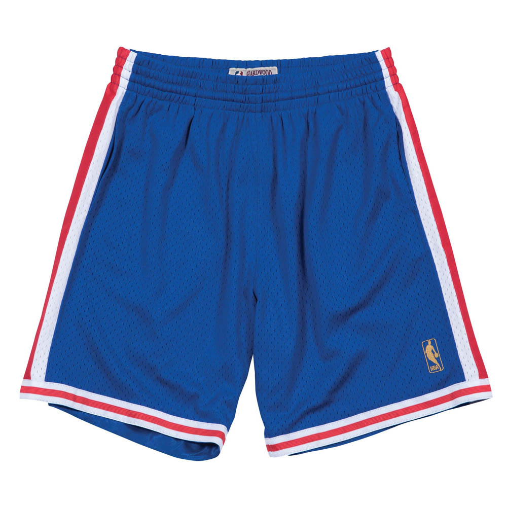 NBA フィラデルフィア・76ers ショートパンツ/ショーツ スウィングマン ハーフパンツ ミッチェル＆ネス/Mitchell & Ness ロイヤル トレーニング特集2203MN特集