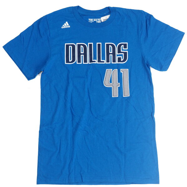 NBA ダーク・ノビツキー ダラス・マーベリックス Tシャツ ゲーム タイム アディダス/Adidas ブルー
