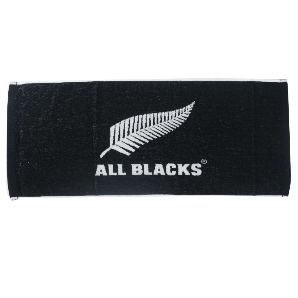 RUGBY All Blacks ラグビーニュージーランド代表 オールブラックス ジャガード織フェイスタオル JUSTICE ブラック