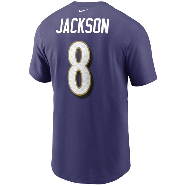【ピックアップ】NFL ラマー・ジャクソン レイブンズ Tシャツ ネーム & ナンバー ナイキ/Nike パープル N199-1
