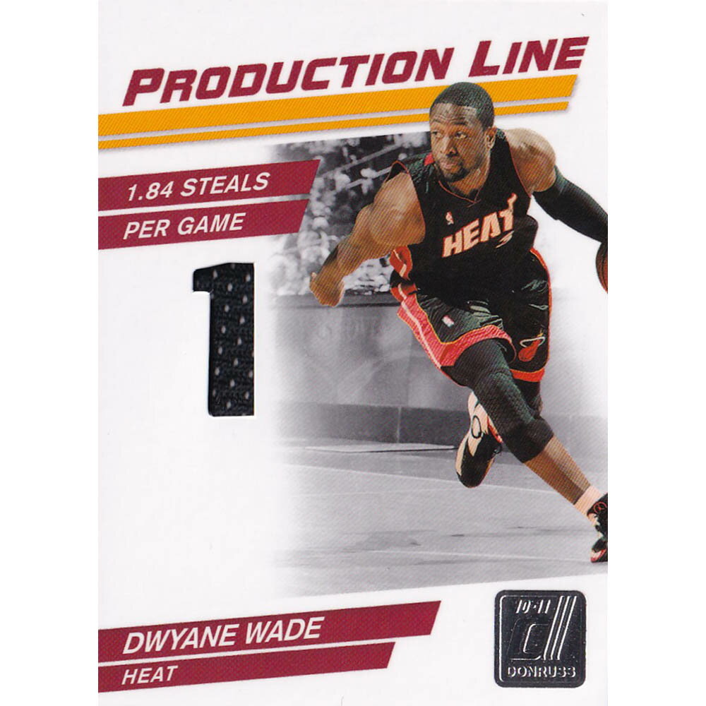NBA ドウェイン・ウェイド マイアミ・ヒート トレーディングカード 2010-11 Donruss Production Line Die-Cut Stats Materials Panini