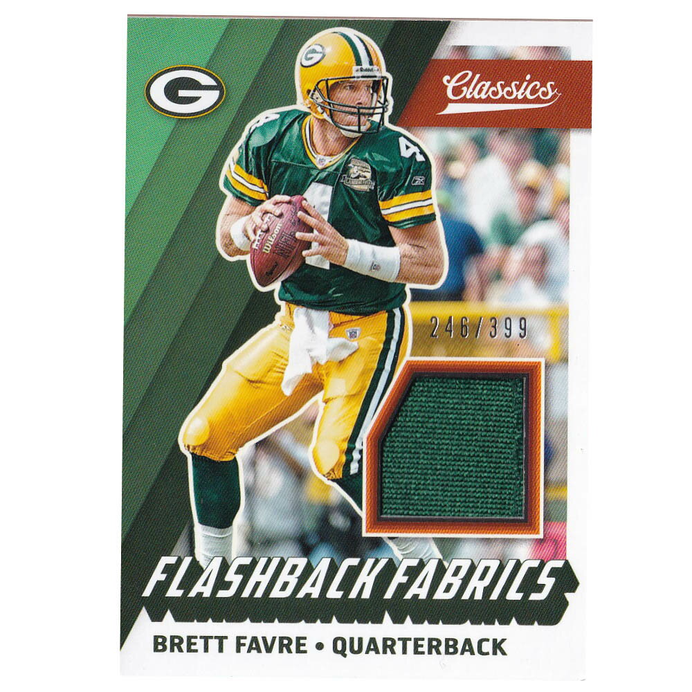 NFL ブレット・ファーブ パッカーズ トレーディングカード 2017 Classics Flashback Fabrics Card 246/399 Panini