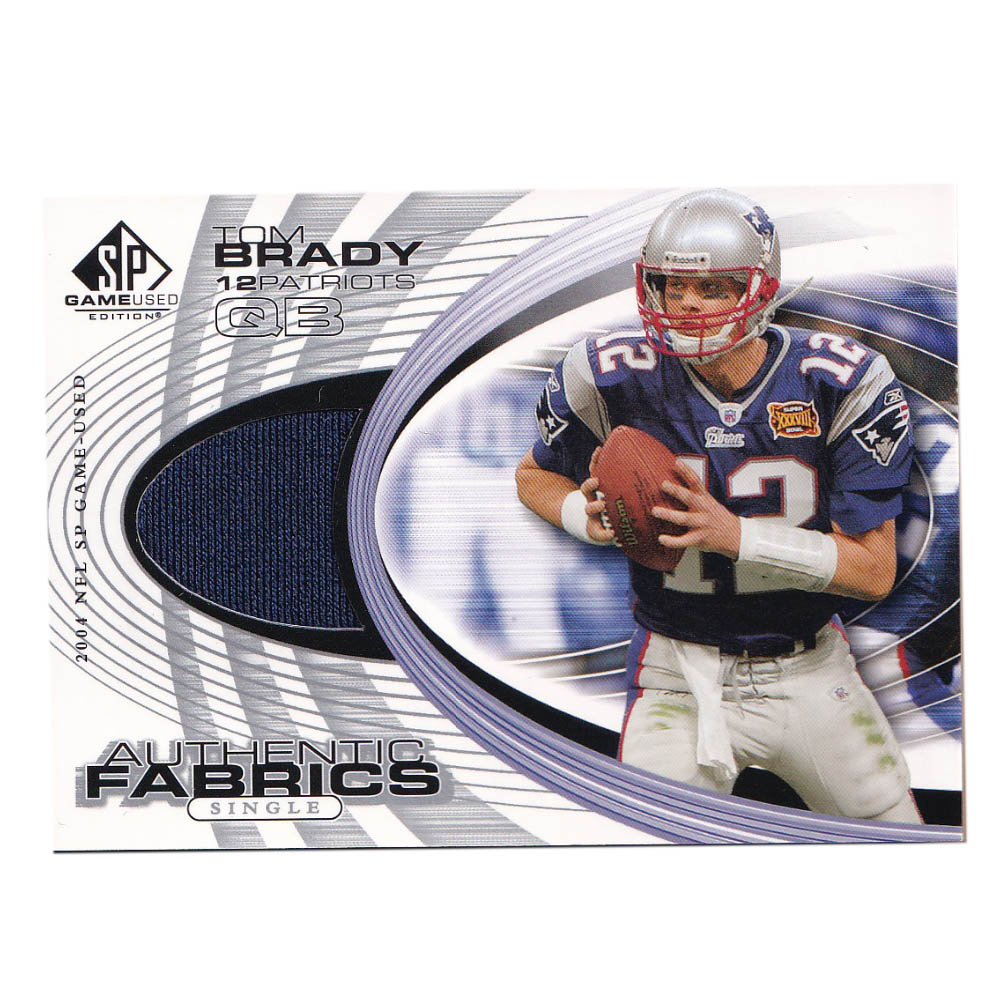 NFL トム・ブレイディ ペイトリオッツ トレーディングカード 2004 SP Game Used Edition Authentic Fabrics Crad Upper Deck