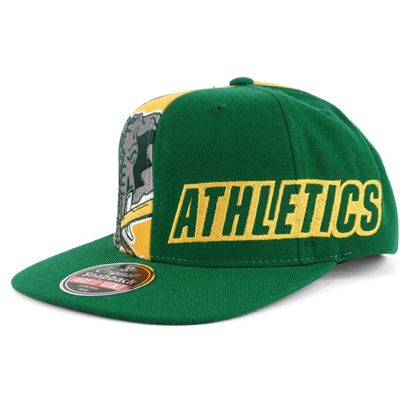 【ピックアップ】MLB オークランド・アスレチックス キャップ/帽子 Front Window Snapback Hat アメリカン・ニードル/American Needle グリーン