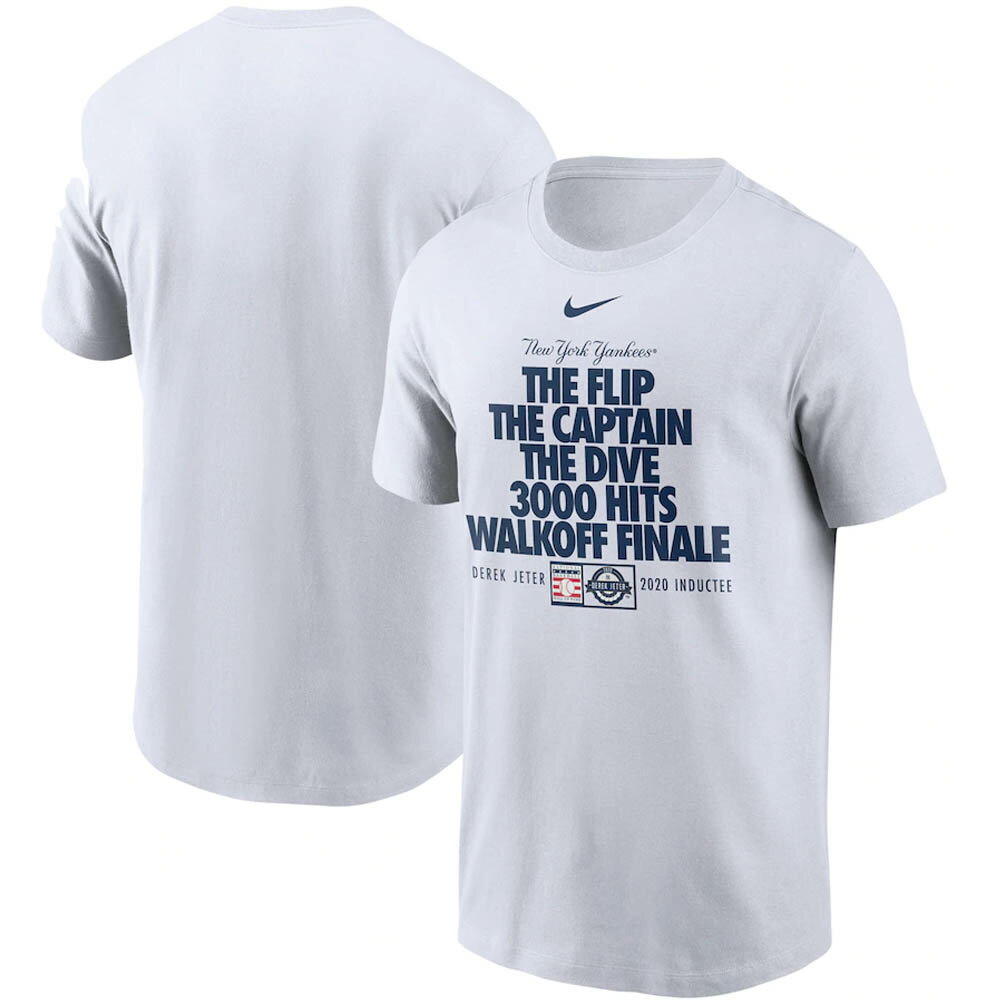 MLB デレク・ジーター ニューヨーク・ヤンキース Tシャツ 2020 野球殿堂入り記念 Lettering T-Shirt ナイキ/Nike ホワイト N199-EB3