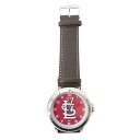 MLB セントルイス・カージナルス チームロゴ レザーバンド ウォッチ 腕時計 Sparo