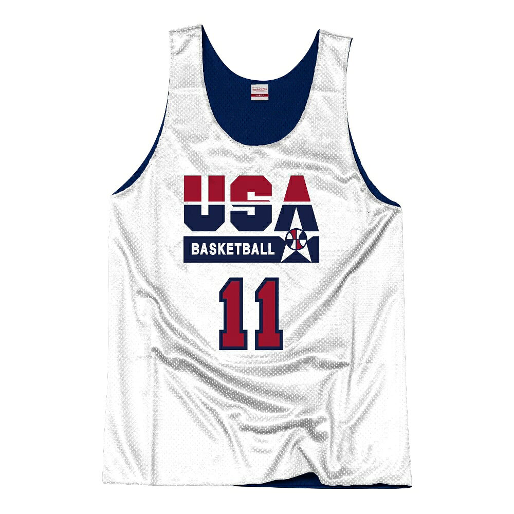MLB.NBAグッズショップ SELECTIONのUSABB カール・マローン 1992 アメリカ代表 ユニフォーム/ジャージ リバーシブル ドリームチーム ミッチェル＆ネス｜アングル2