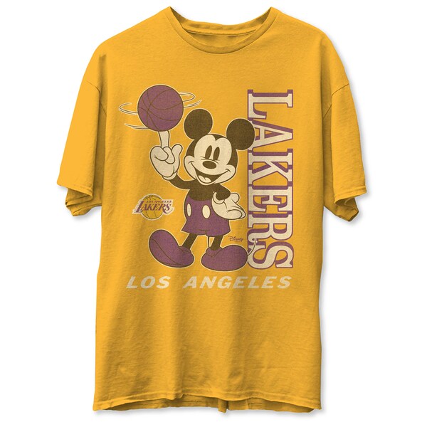レイカーズ Tシャツ tシャツ メンズ 半袖 NBA Junk Food ゴールド ミッキーマウス ...