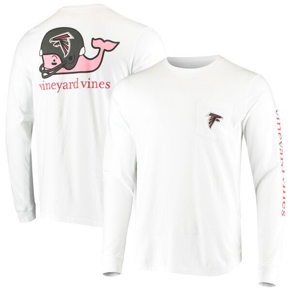 NFL ファルコンズ Tシャツ ロングスリーブTシャツ ロンT Whale Helmet Long Sleeve T-Shirt Vineyard Vines ホワイト