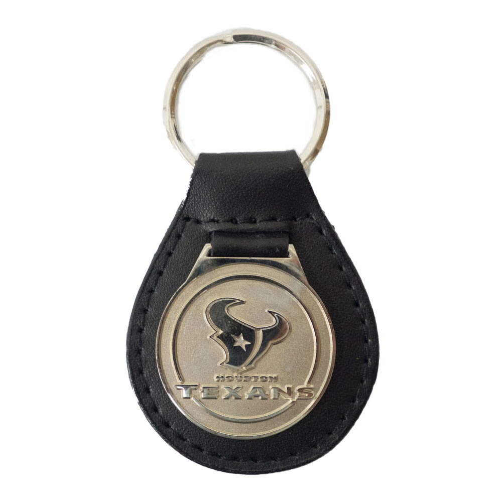 NFL テキサンズ キーチェーン キーホルダー Leather Keychain Peter&David ブラック