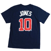 チッパー・ジョーンズ Tシャツ ブレーブス マジェスティック Majestic MLB ネイビー メンズ 半袖 tシャツ - 
MLBのネーム＆ナンバーTEEやチームデザインアパレルが新入荷！
