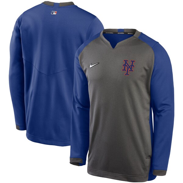 MLB ニューヨーク・メッツ スウェットシャツ/トレーナー Authentic Collection Thermal Crew ナイキ/Nike グレー/ロイヤル