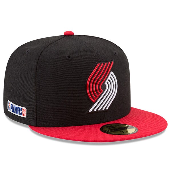 【取寄】NBA ポートランド・トレイルブレイザーズ キャップ/帽子 2020 NBA Playoffs Bound 2-Tone 59FIFTY ニューエラ/New Era ブラック レッド NBAプレーオフ2020