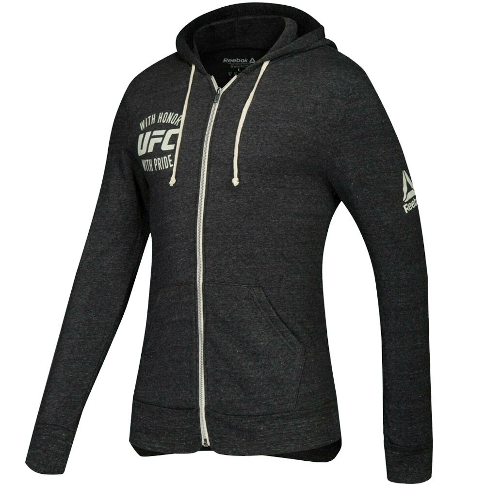 【ピックアップ】UFC パーカー リーボック Reebok パーカー フーディー フルジップ グレー ヘザー Soft Fleece Full-Zip Hoodie Heather