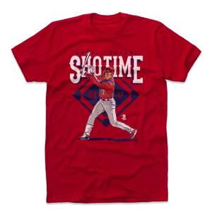 大谷翔平 Tシャツ MLB エンゼルス ショータイム SHOWTIME 半袖 ロサンゼルス 500Level レッド【OCSL】